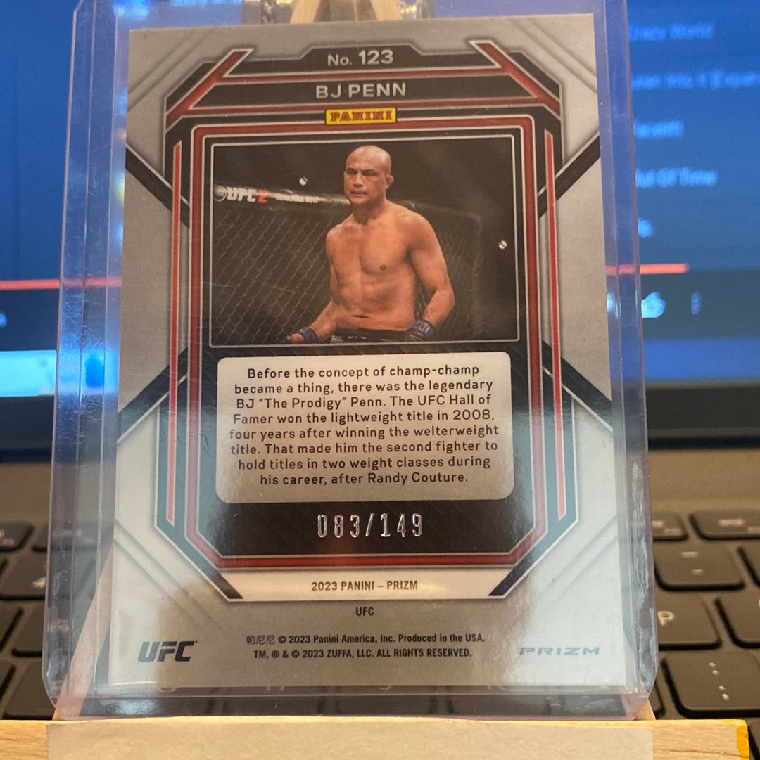 2023 Panini Prizm UFC Purple 083/149 #123 BJ Penn Trading Card