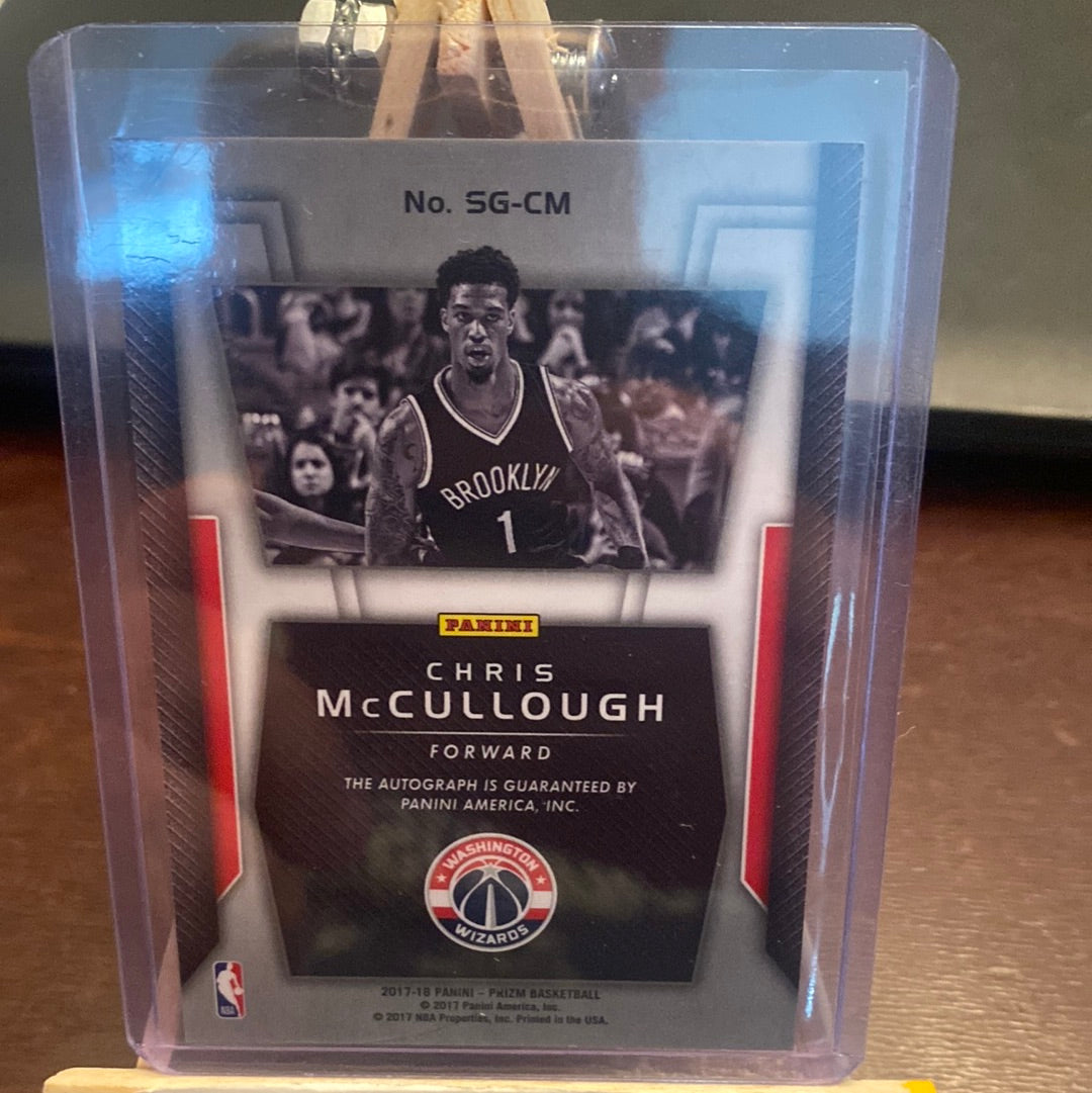 2017-18 prizm "AUTO CHRIS MCCULLOUGH" Trading Card