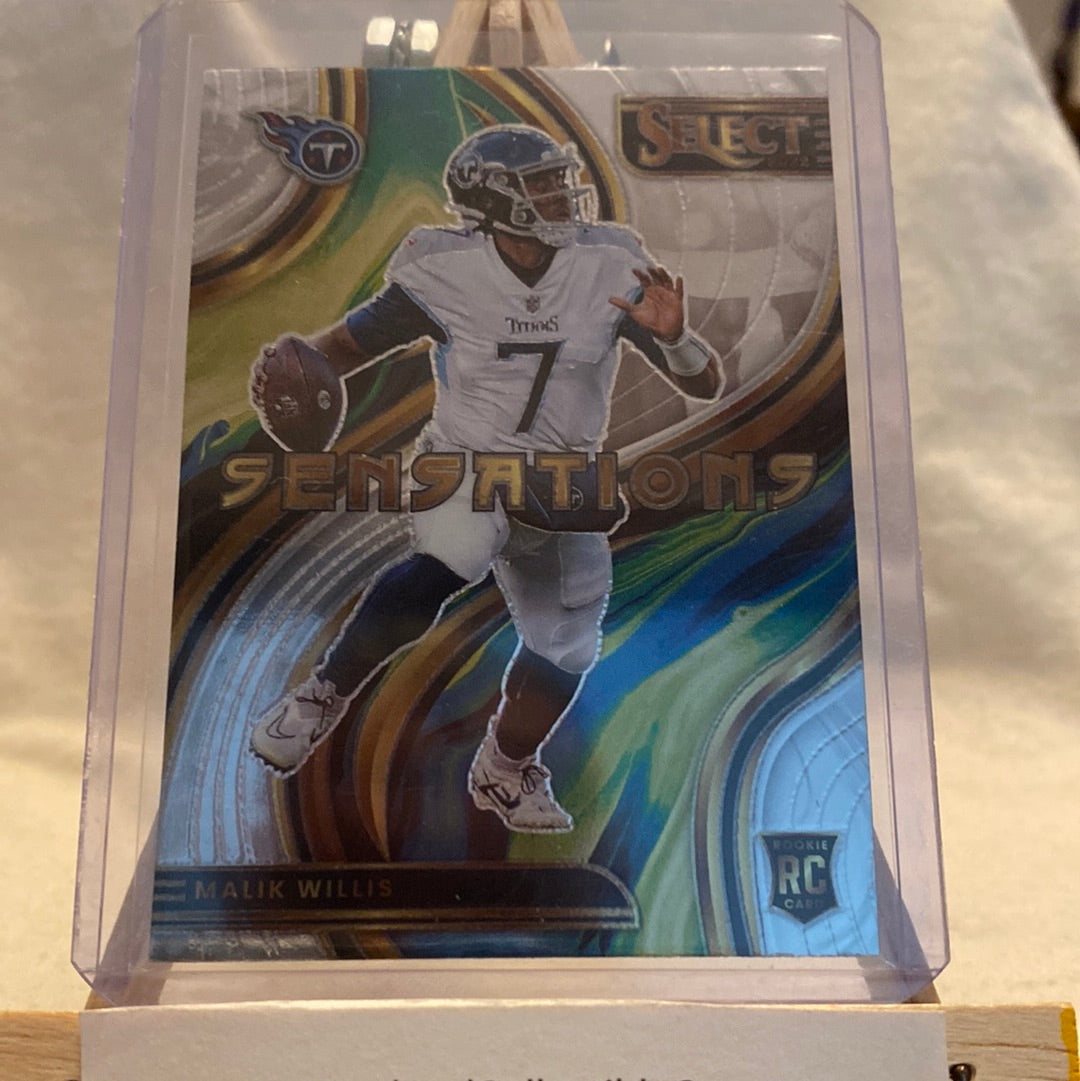 Malik Willis RC Silver Prizm Rookie Sensations 2022 Panini Select TEN Titans Trading Card