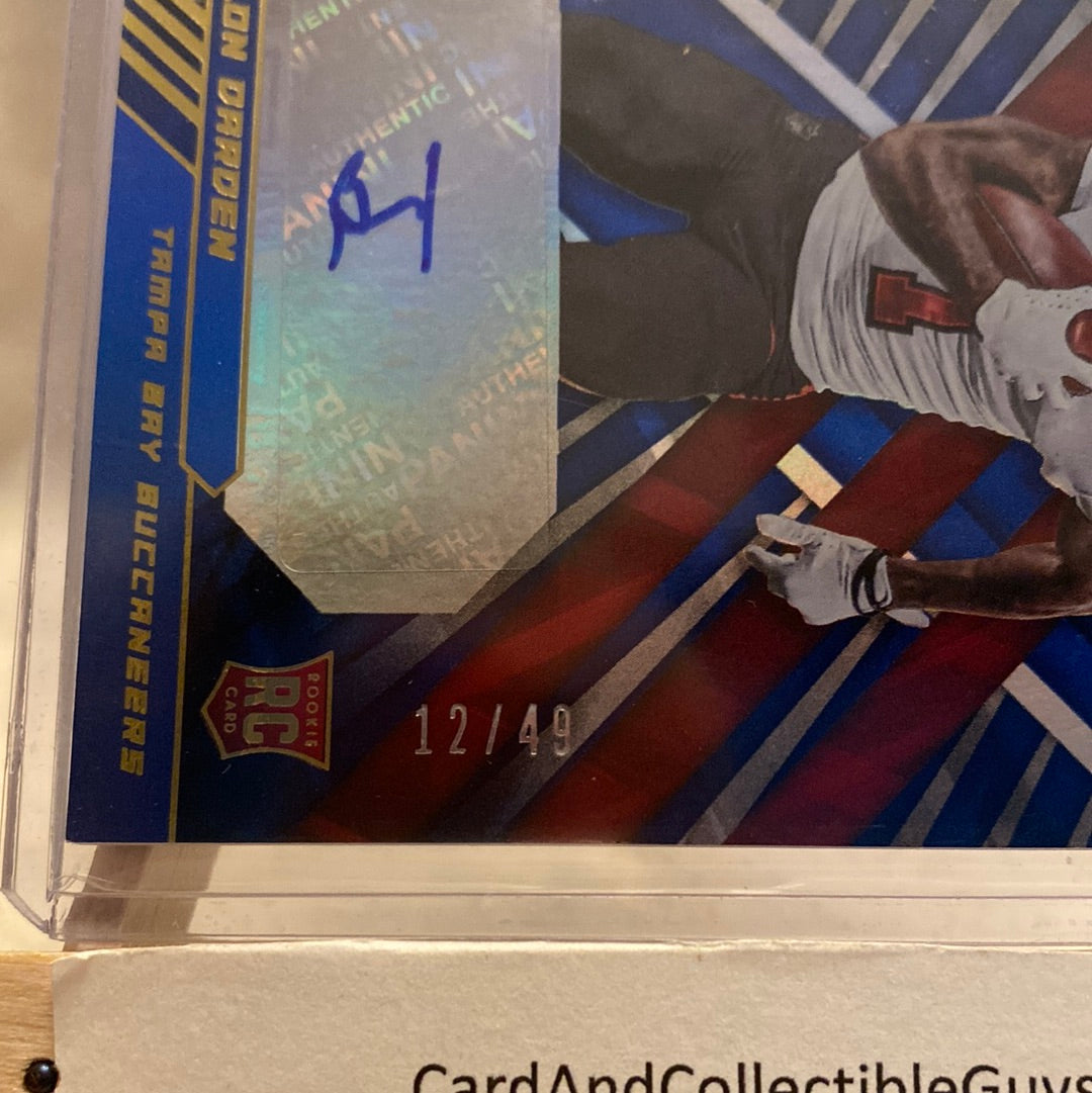 2021 Panini XR Luminous Endorsements 12/49 Jaelon Darden #LUM-JDA Rookie Auto RC Trading Card