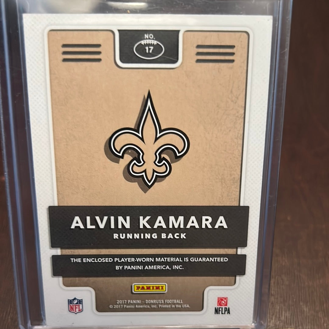 Alvin Kamara 2017 Panini Donruss Rookie Phenoms Patch - New Orleans Saints Trading Card