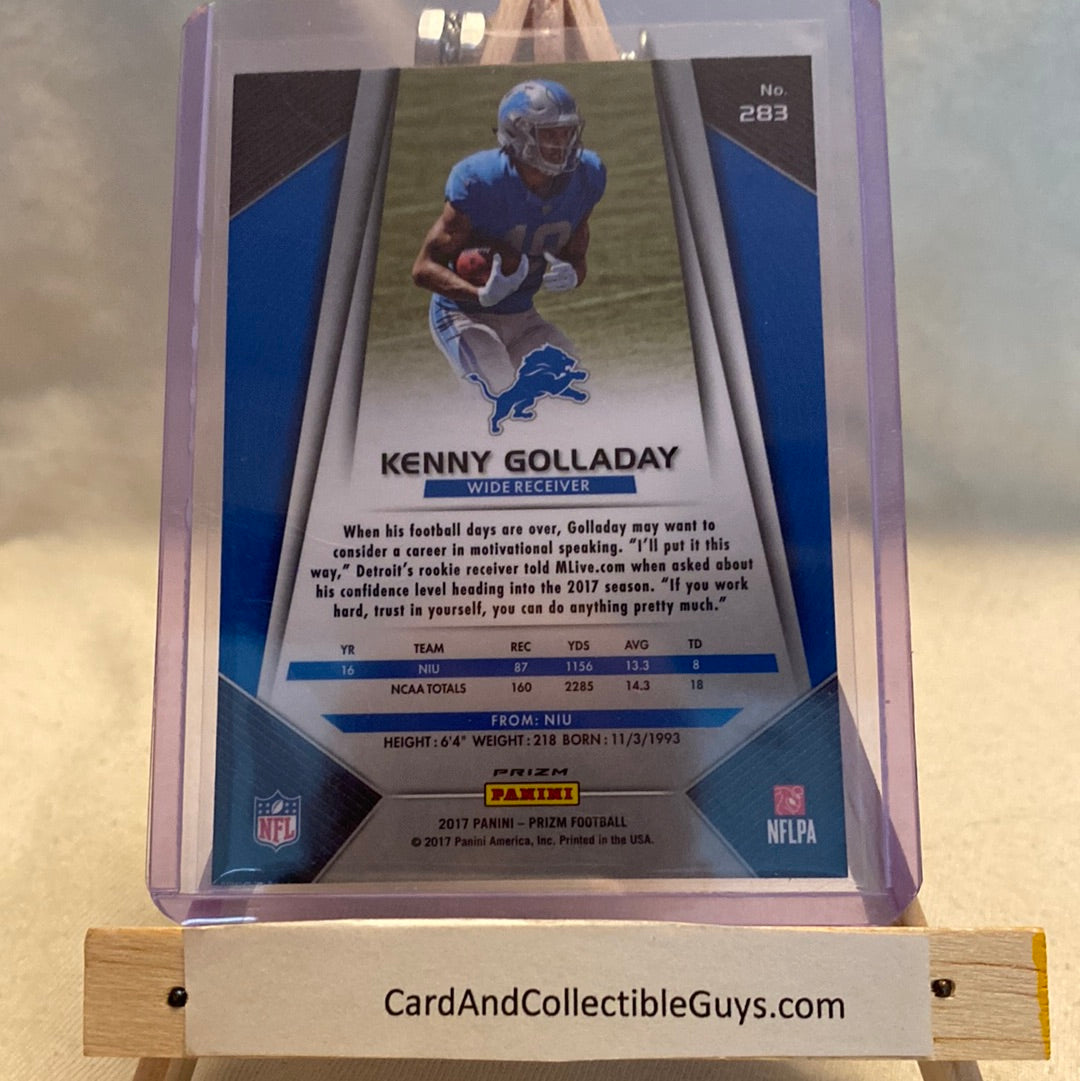 2017 Panini Prizm Kenny Golladay Silver Prizm Rookie RC Card Detroit Lions Trading Card