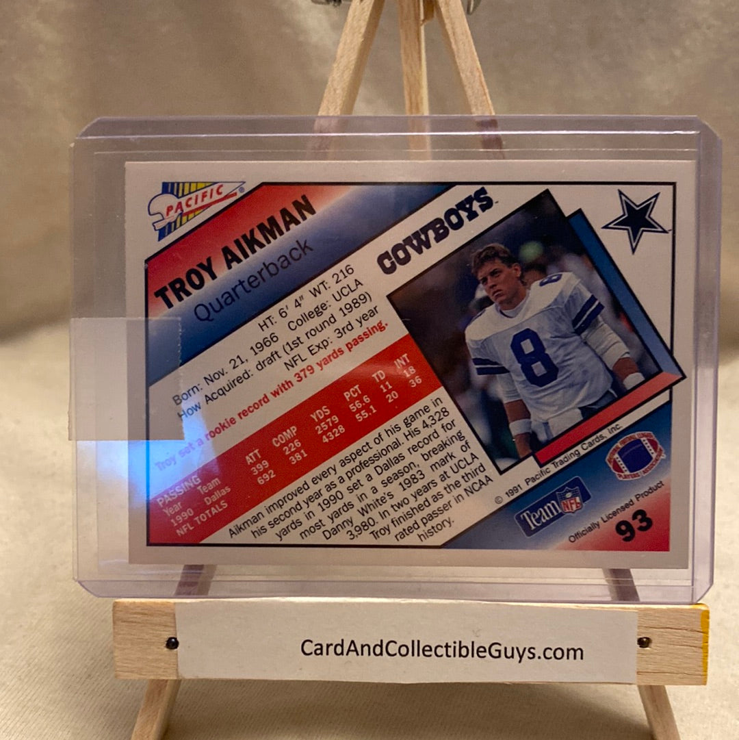 1991 Pacific Trading Troy Aikman Trading Card