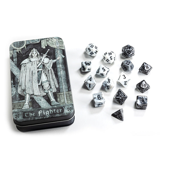 Dice: RPG Class Fighter Set Tin (14 Dice)