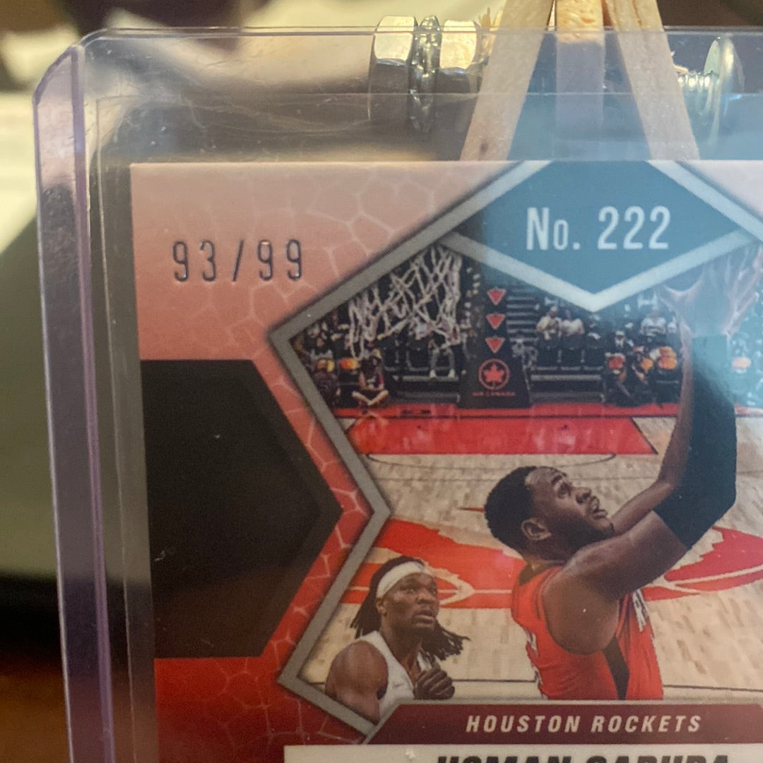 2021-22 Panini Mosaic Usman Garuba RC Blue Prizm 93/99 Rockets Rookie Card #222 Trading Card