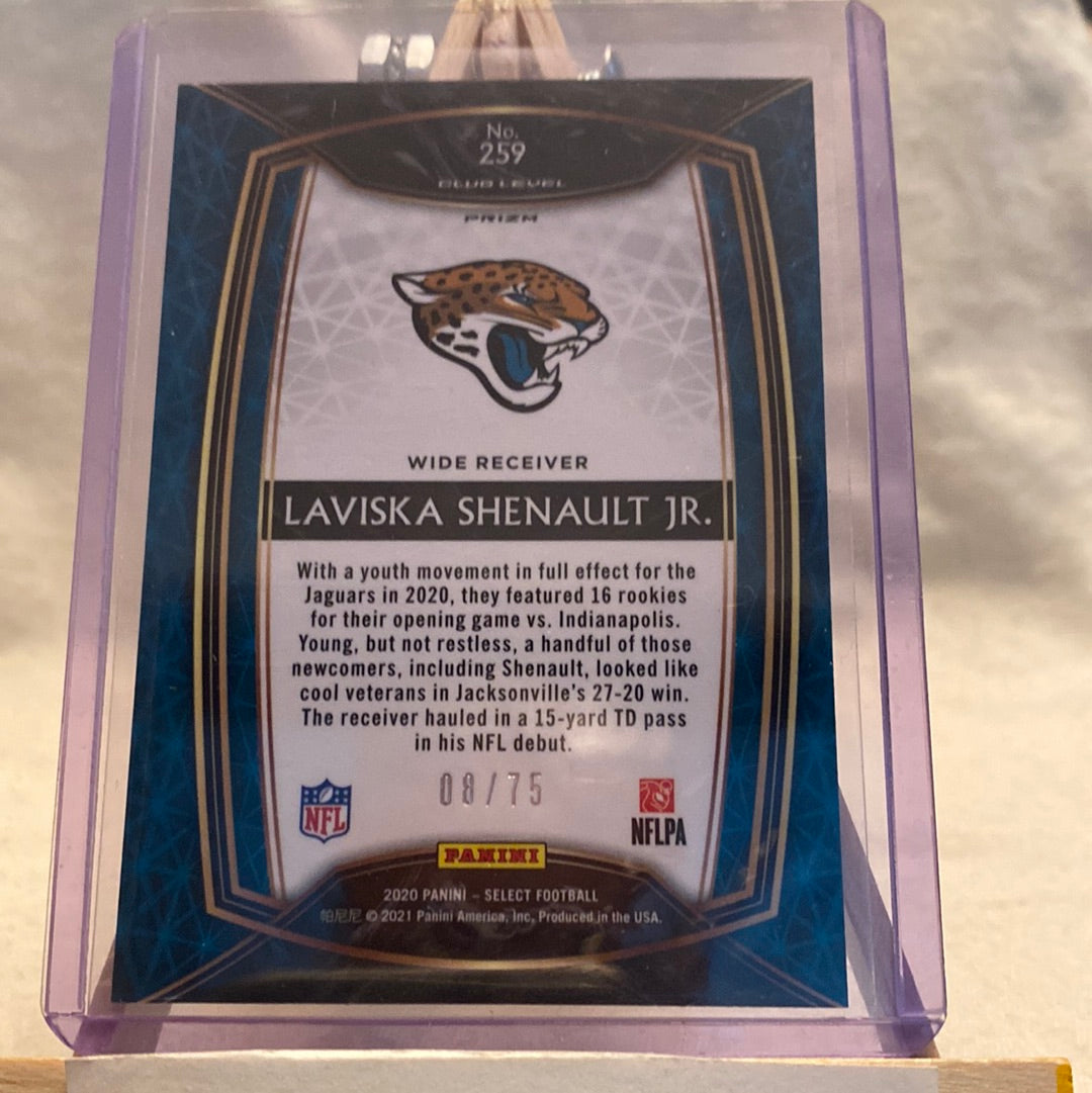 2020 Select Laviska Shenault Jr RC BLUE Prizm 08/75 Club Level #259 Rookie Trading Card