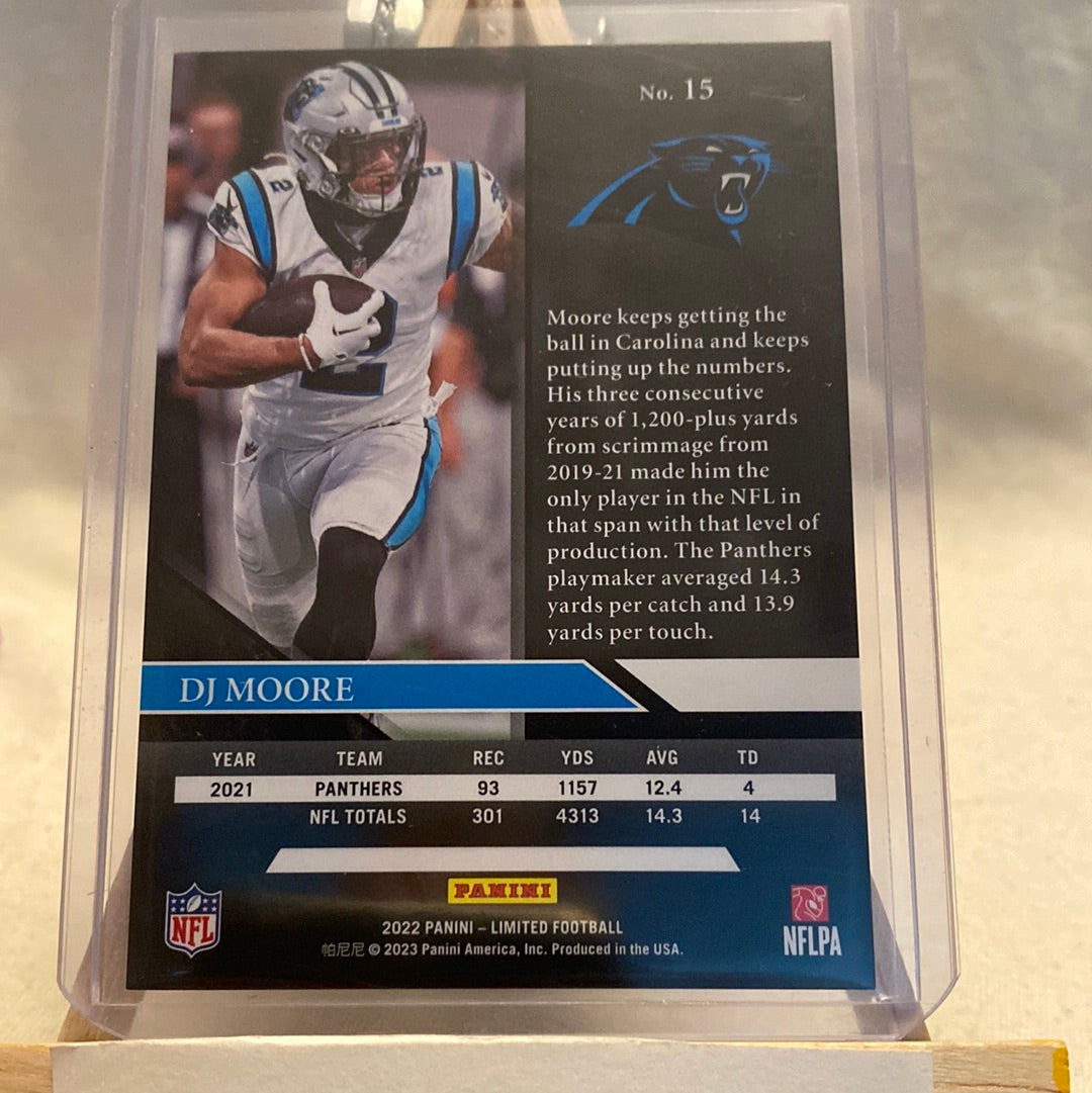 2022 Panini Limited DJ Moore 088/125 Carolina Panthers Trading Card