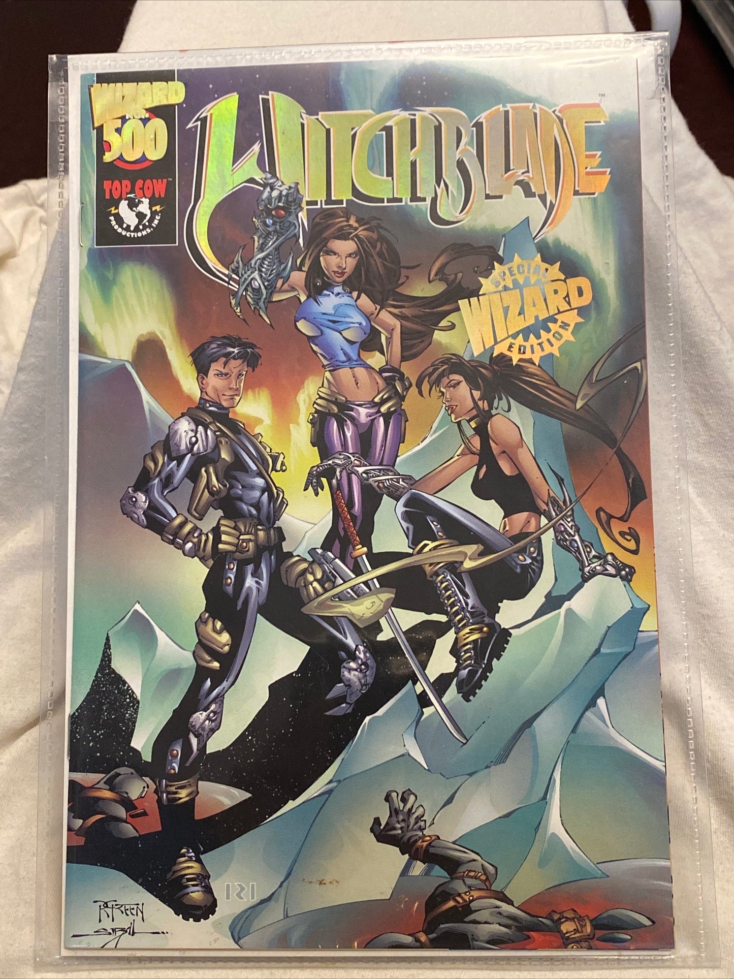Top Cow Comics Witchblade special edition Wizards #500 foil comic book