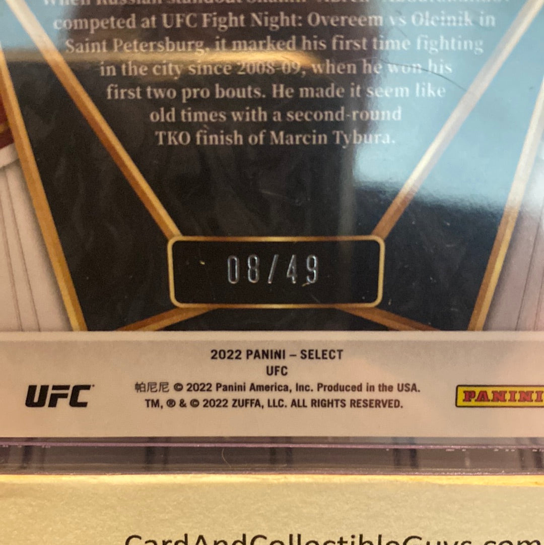 2022 Panini Select UFC Blue Disco Prizm Shamil Abdurakhimov Heavyweight /49!! Trading Card