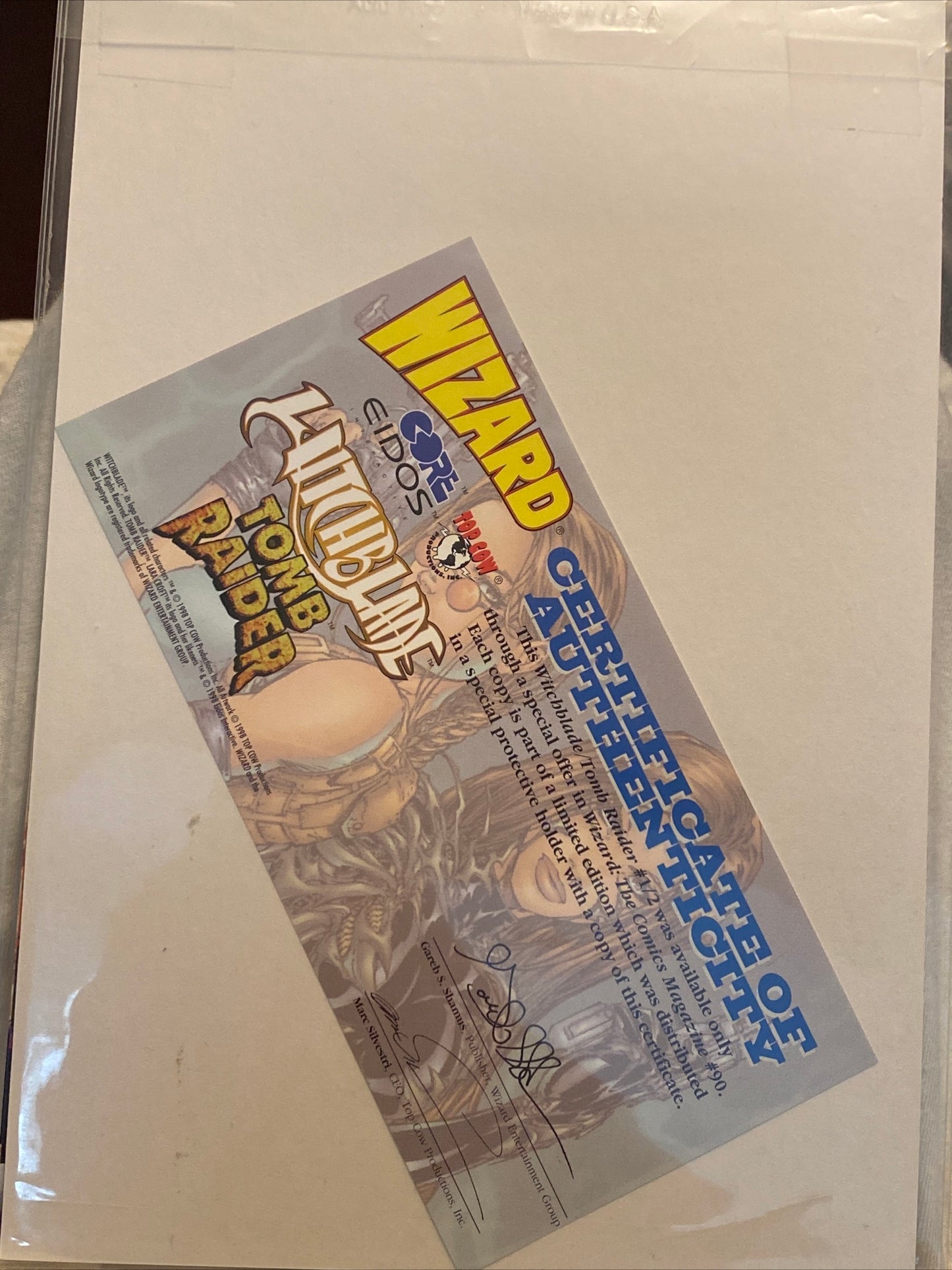 Top Cow comics Witchblade: Tomb Raider issue 1/2 special foil edition comic book