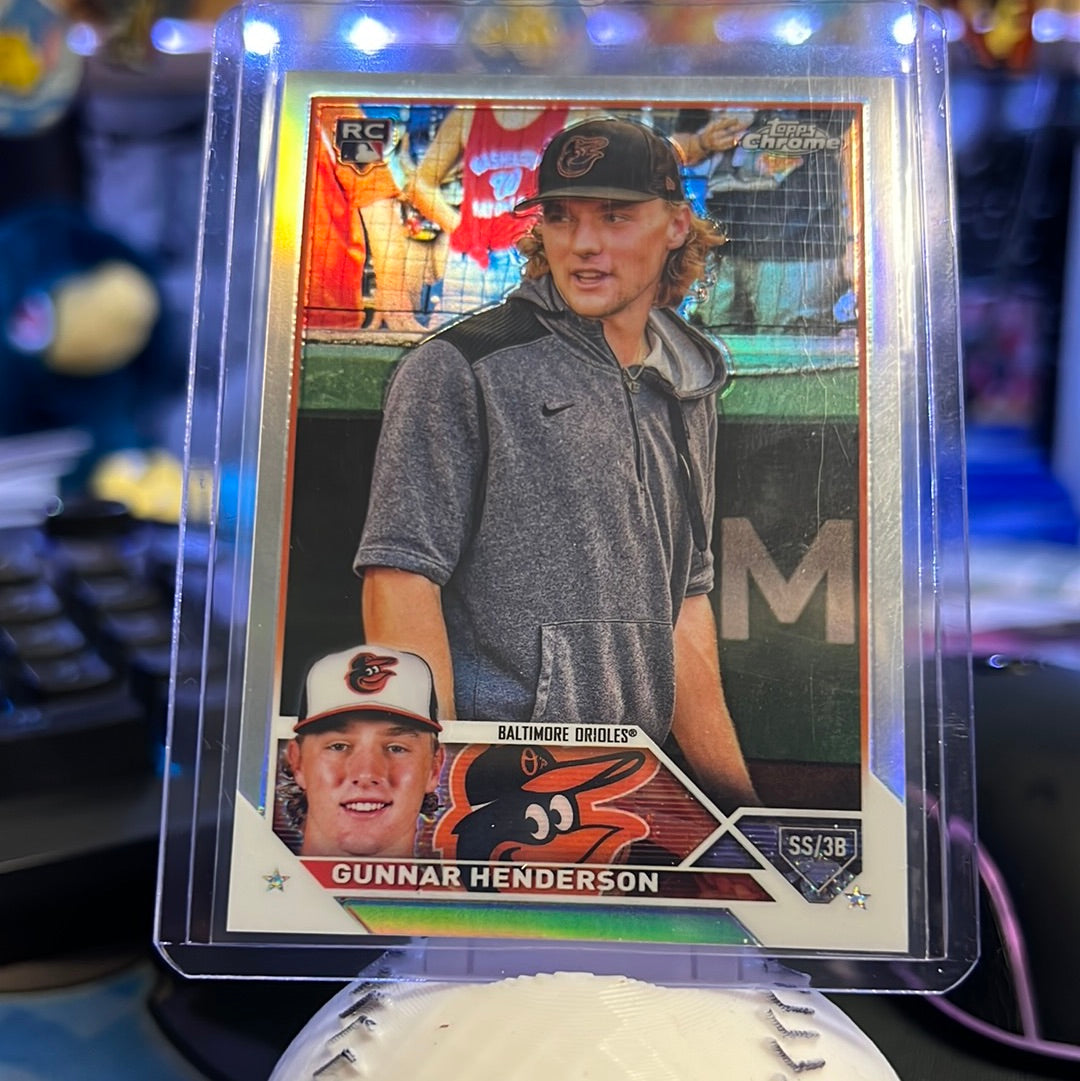 2023 Topps Chrome Gunnar Henderson SP Trading card – The Card and