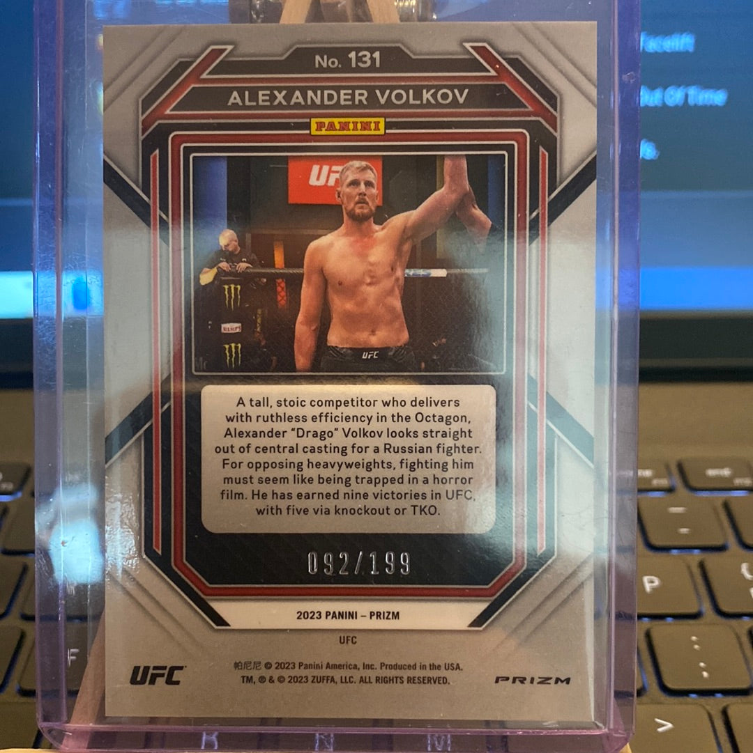 Alexander Volkov UFC 2023 Prizm Red Prizm Card 092/199 - Heavyweight Trading Card