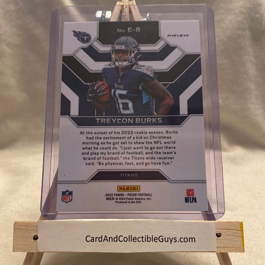 2022 PANINI PRIZM TREYLON BURKS ROOKIE RC EMERGENT INSERT TENNESSEE TITANS #E-8 Trading Card
