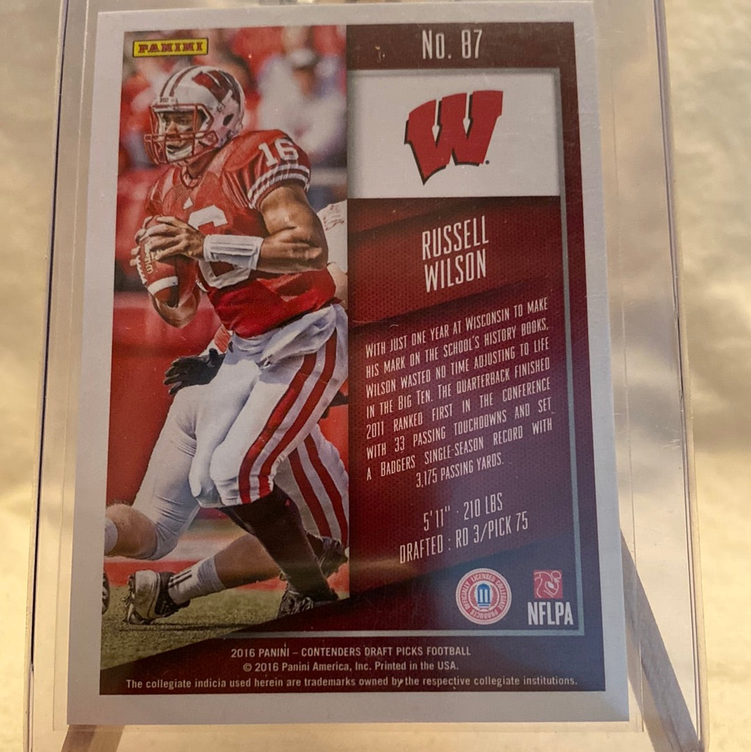 2016 Panini Contenders Draft Picks Season Ticket #87 Russell Wilson NM-MT Trading Card