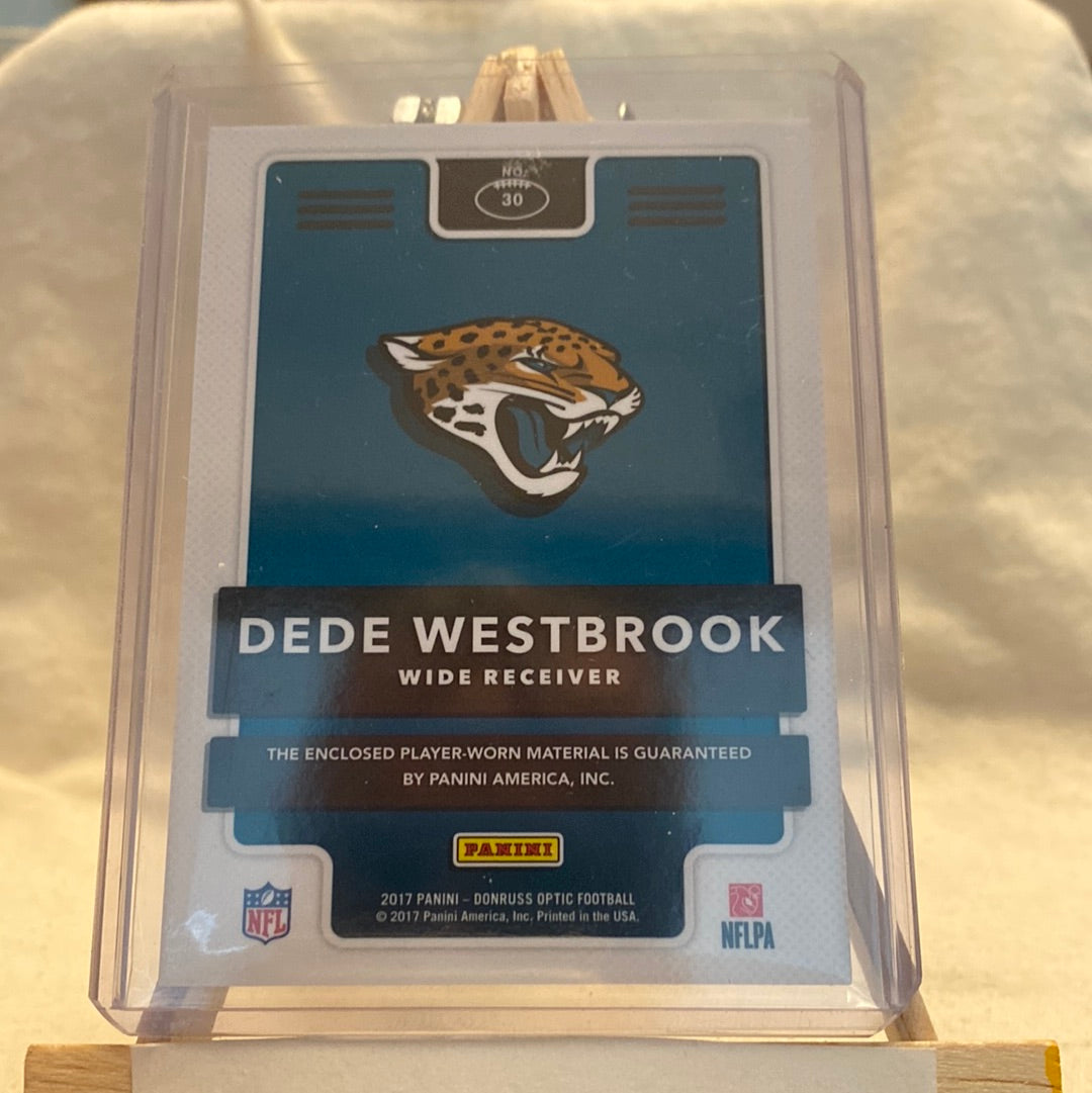 2017 Donruss Optic Dede Westbrook Rookie Threads RC Jersey Relic #30 Jaguars Trading Card