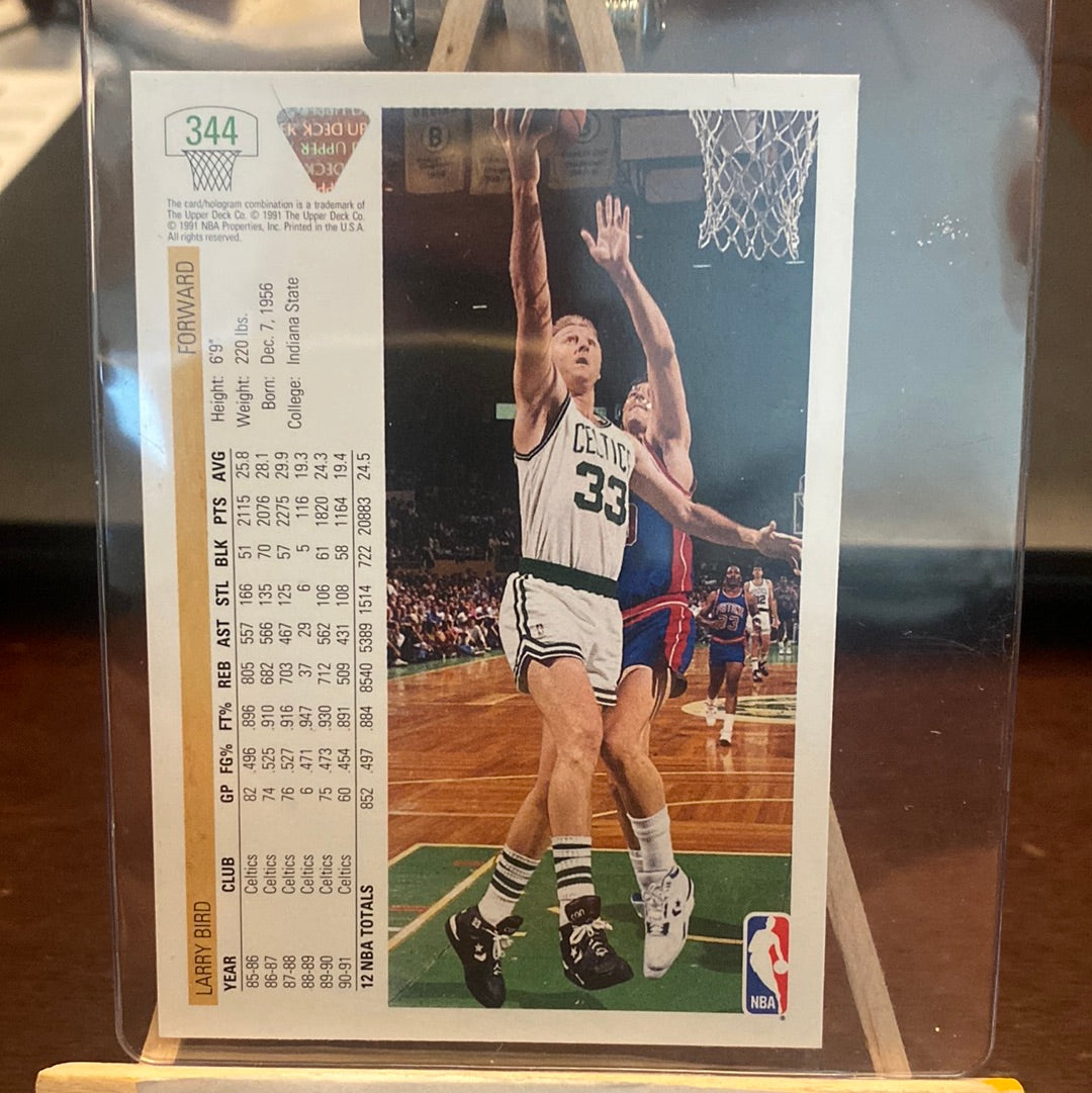 1991-92 Upper Deck Larry Bird #344 - HOF - Boston Celtics Trading Card