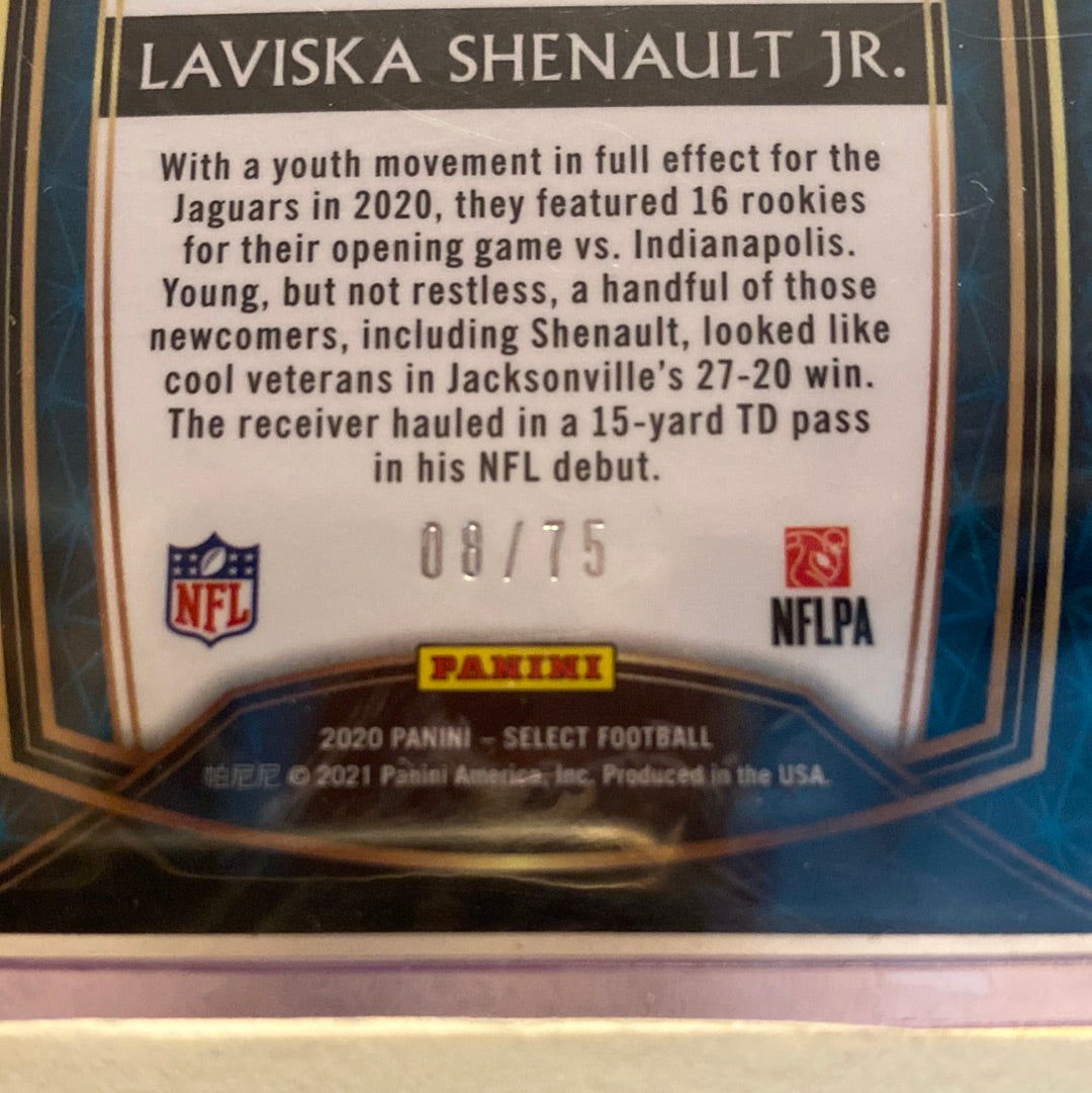 2020 Select Laviska Shenault Jr RC BLUE Prizm 08/75 Club Level #259 Rookie Trading Card