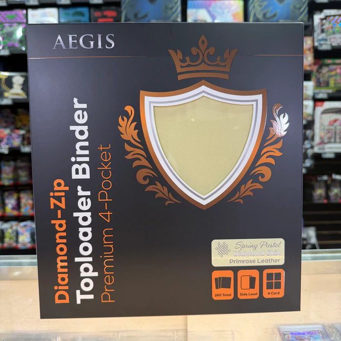 Protect: AEGIS Premium 4 Pocket Diamond Zip Toploader Binder (Primrose)