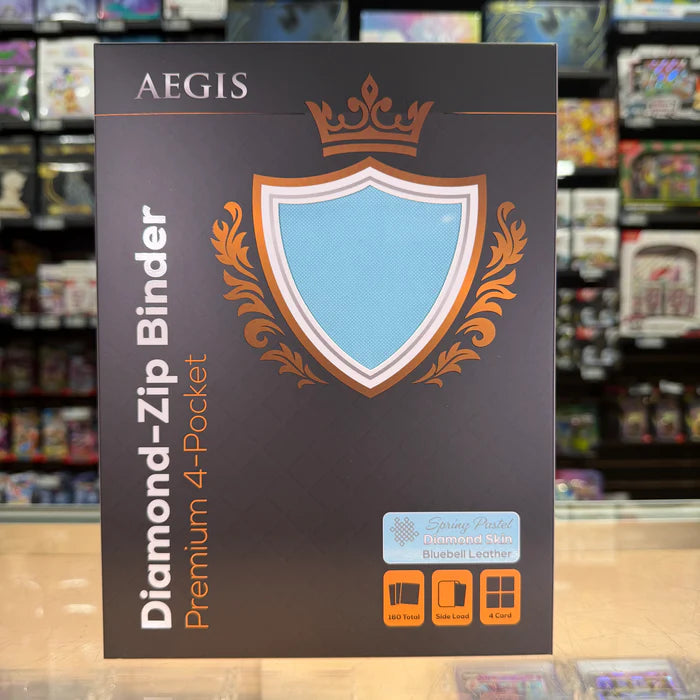 Protect: AEGIS Premium 4-Pocket Diamond Zip Binder (Bluebell)