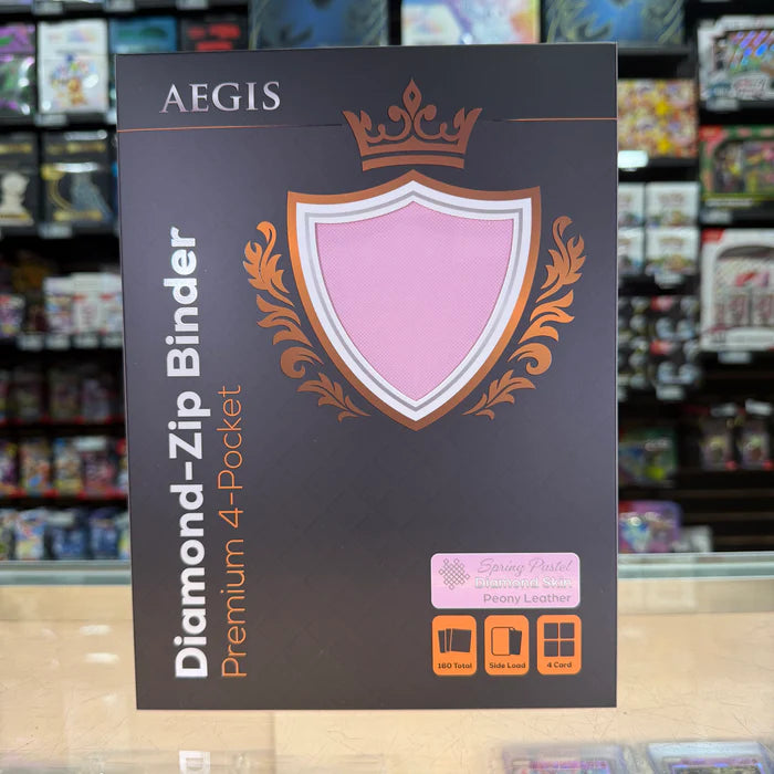 Protect: AEGIS Premium 4-Pocket Diamond Zip Binder (Peony)