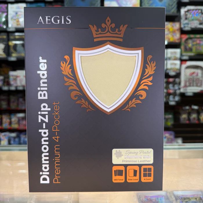 Protect: AEGIS Premium 4-Pocket Diamond Zip Binder (Primrose)
