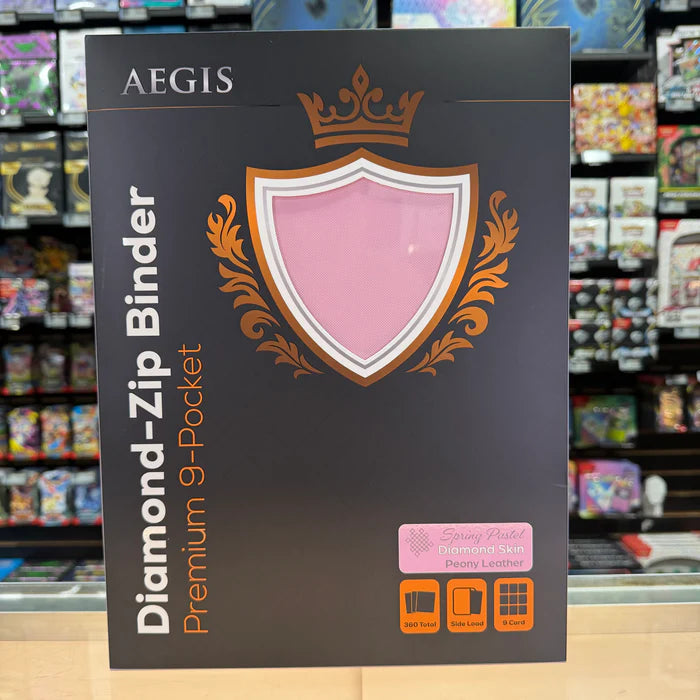 Protect: AEGIS Premium 9-Pocket Diamond Zip Binder (Peony)