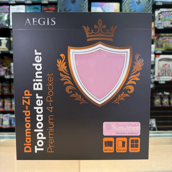 Protect: AEGIS Premium 4 Pocket Diamond Zip Toploader Binder (Peony)