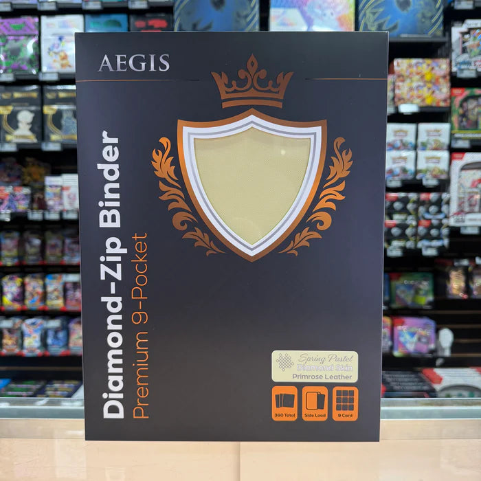 Protect: AEGIS Premium 9-Pocket Diamond Zip Binder (Primrose)