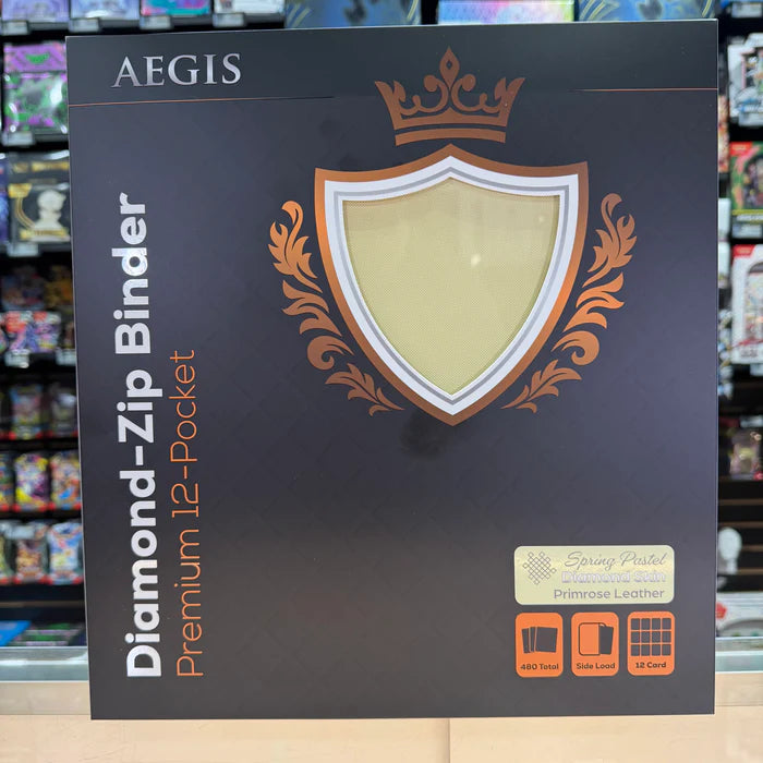Protect: AEGIS Premium 12 Pocket Diamond Zip Binder (Primrose)