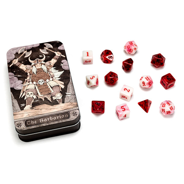 Dice: RPG Class Barbarian Set Tin (14 Dice)