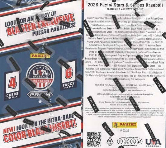 2026 Panini Baseball: USA Stars & Stripes Baseball 24ct. Blaster Box