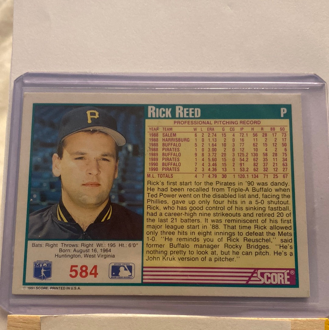 1991 Score Rick Reed Autographed Trading Card