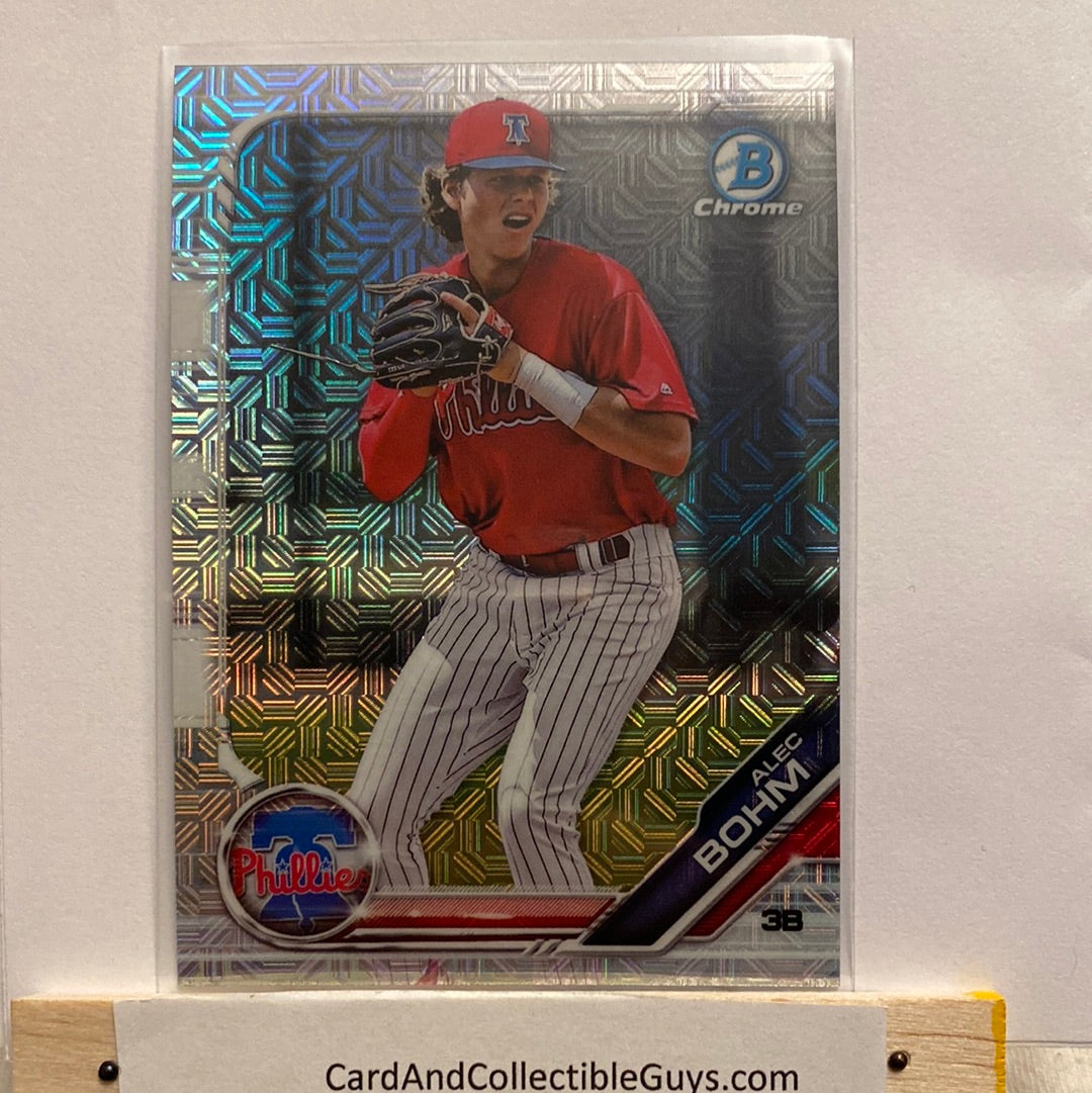 2019 Bowman Chrome Alec Bohm 2 card lot trading card