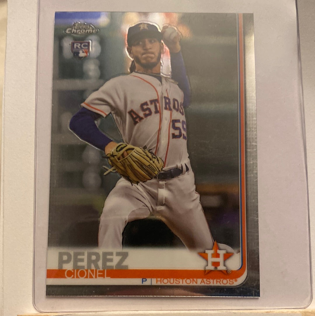 2019 Topps Chrome Cionel Perez trading card