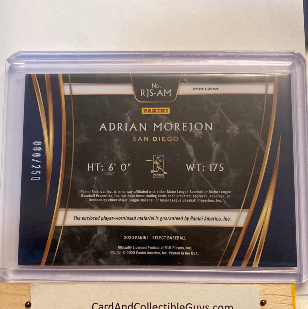2020 Panini Select Adrian Morejon jumbo relic trading card