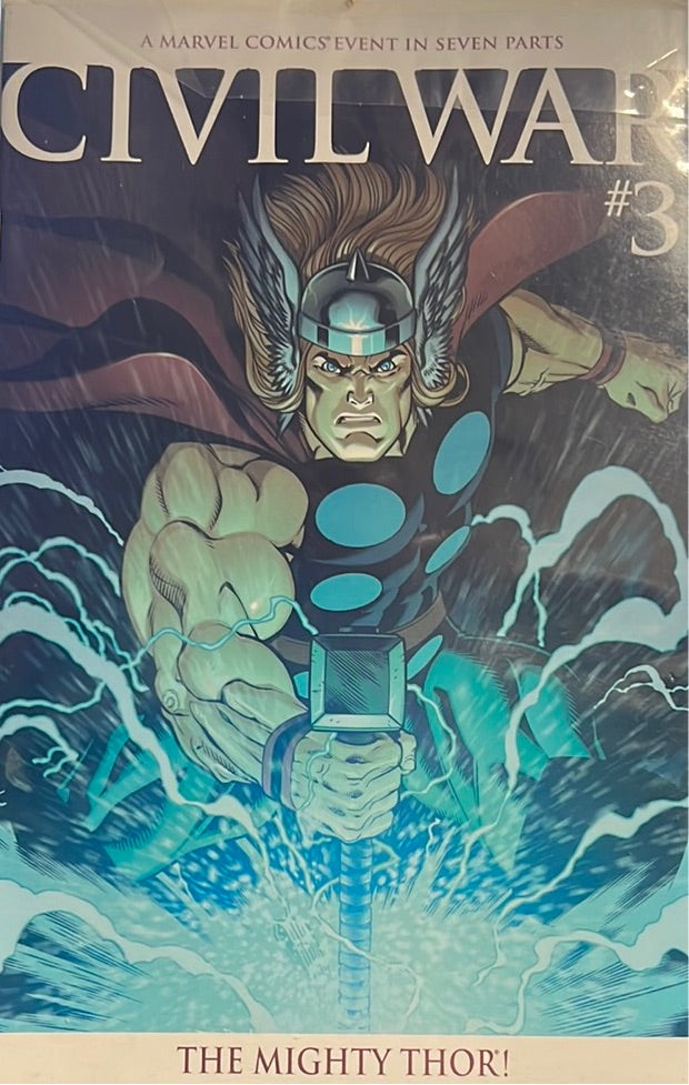 Comic Marvel Civil War #3 Thor Variant cover