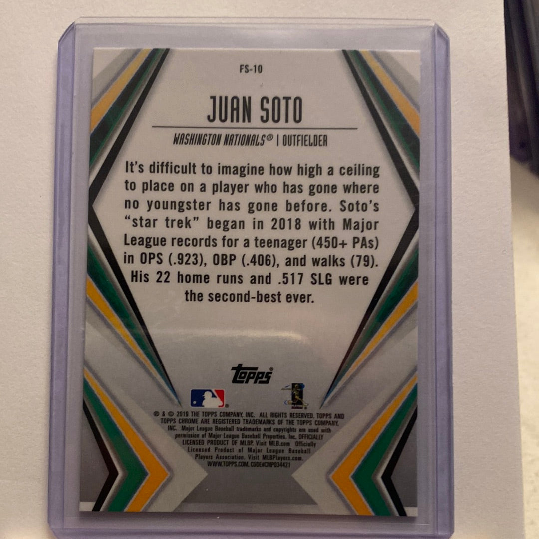 2019 Topps Chrome Juan Soto 4 trading card lot