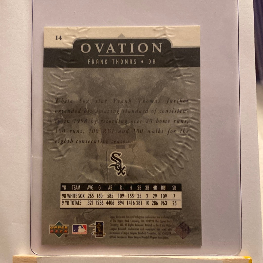 1999 Upper Deck Ovation Frank Thomas trading card