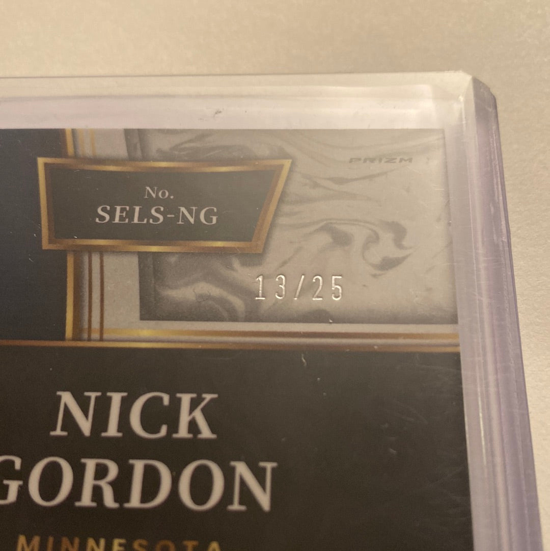 2022 Panini Nick Gordon Relic /25 trading card