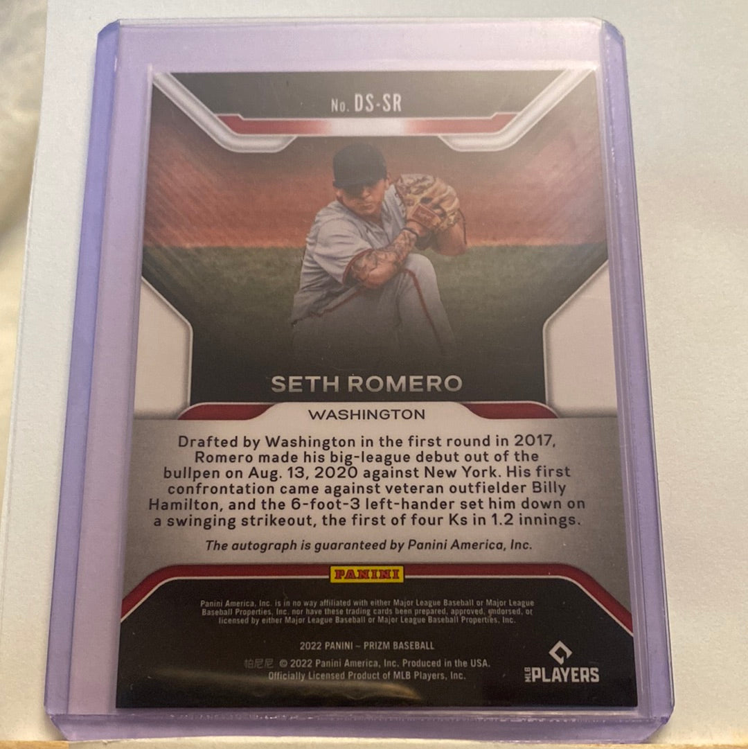 2022 Panini Prizm Seth Romero Autographed trading card