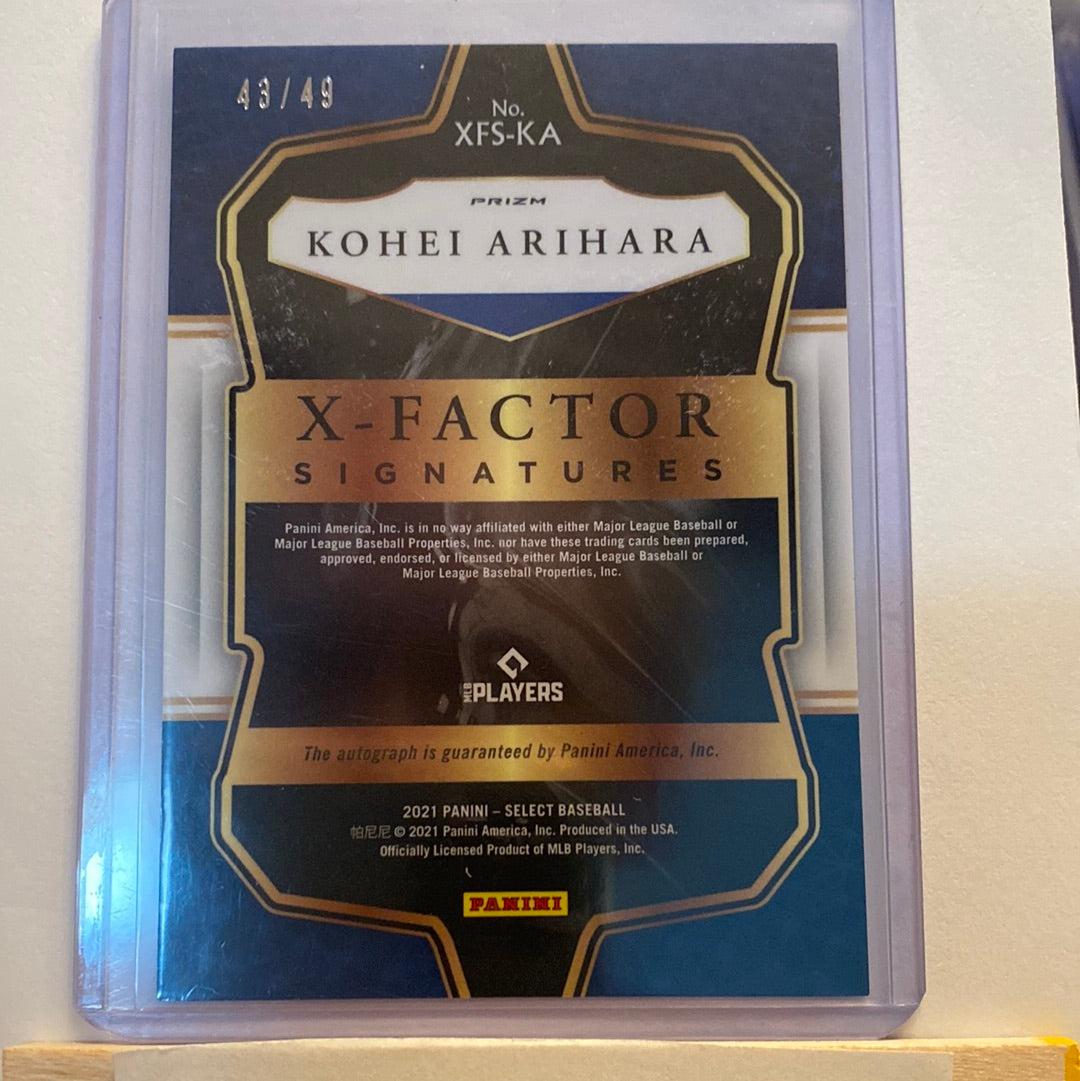 2021 Panini Select Kohei Arihara Autographed trading card