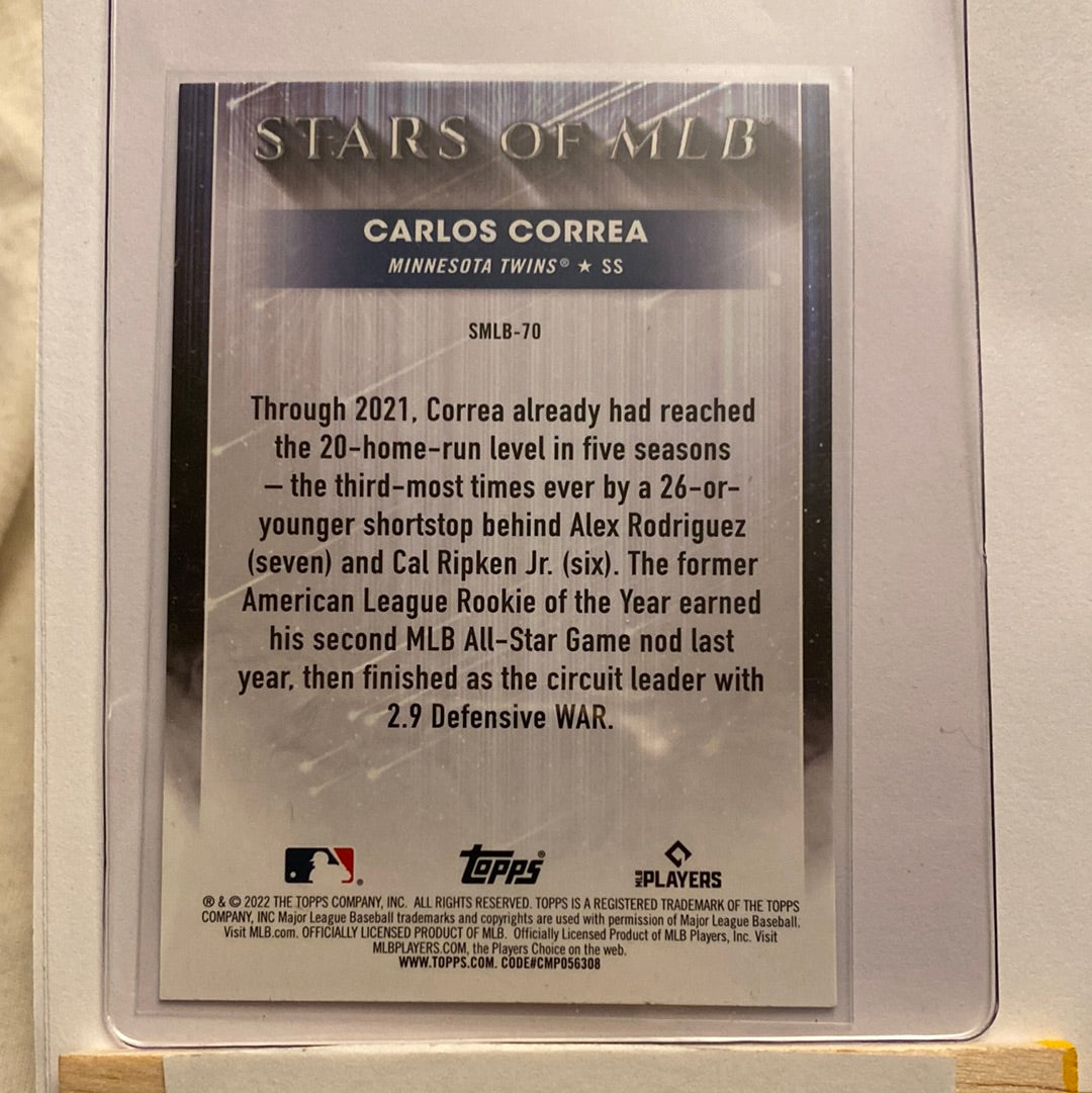2022 Topps Updated Carlos Correa Stars of MLB trading card