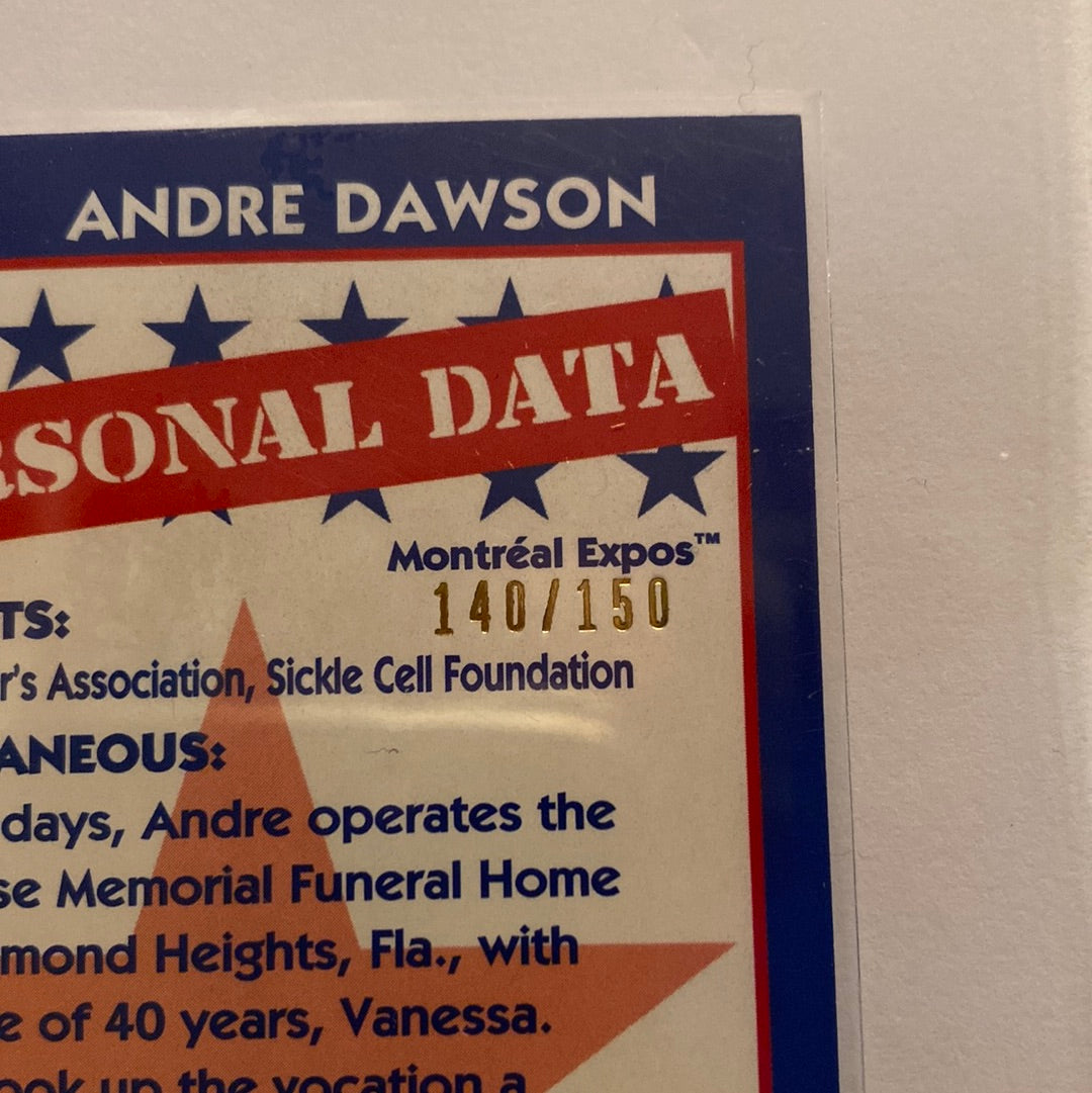 2019 Topps Andre Dawson gold stamp /150 1984 parallel trading card
