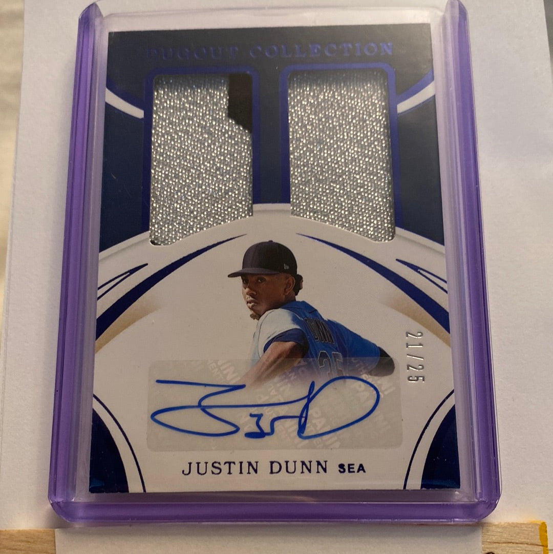2020 Panini Immaculate Justin Dunn Relic autographed /25 trading card