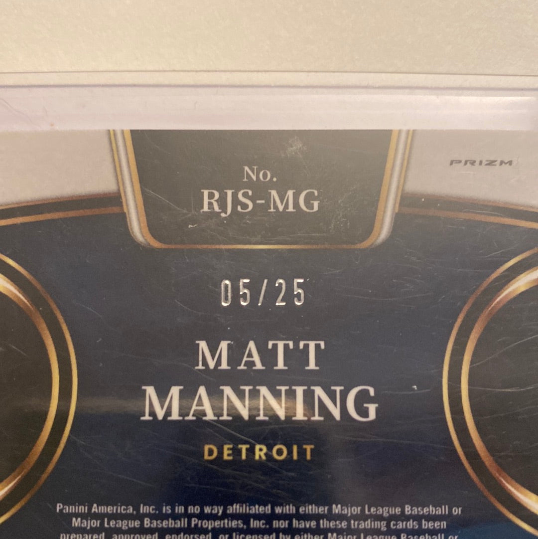 2022 Panini Matt Manning Cracked Ice relic /25 trading card