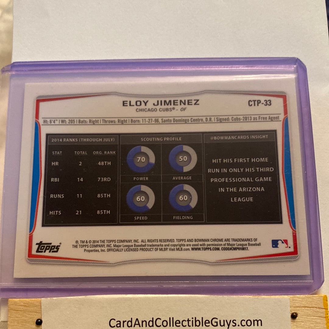 2014 Bowman Chrome Eloy Jimenez trading card