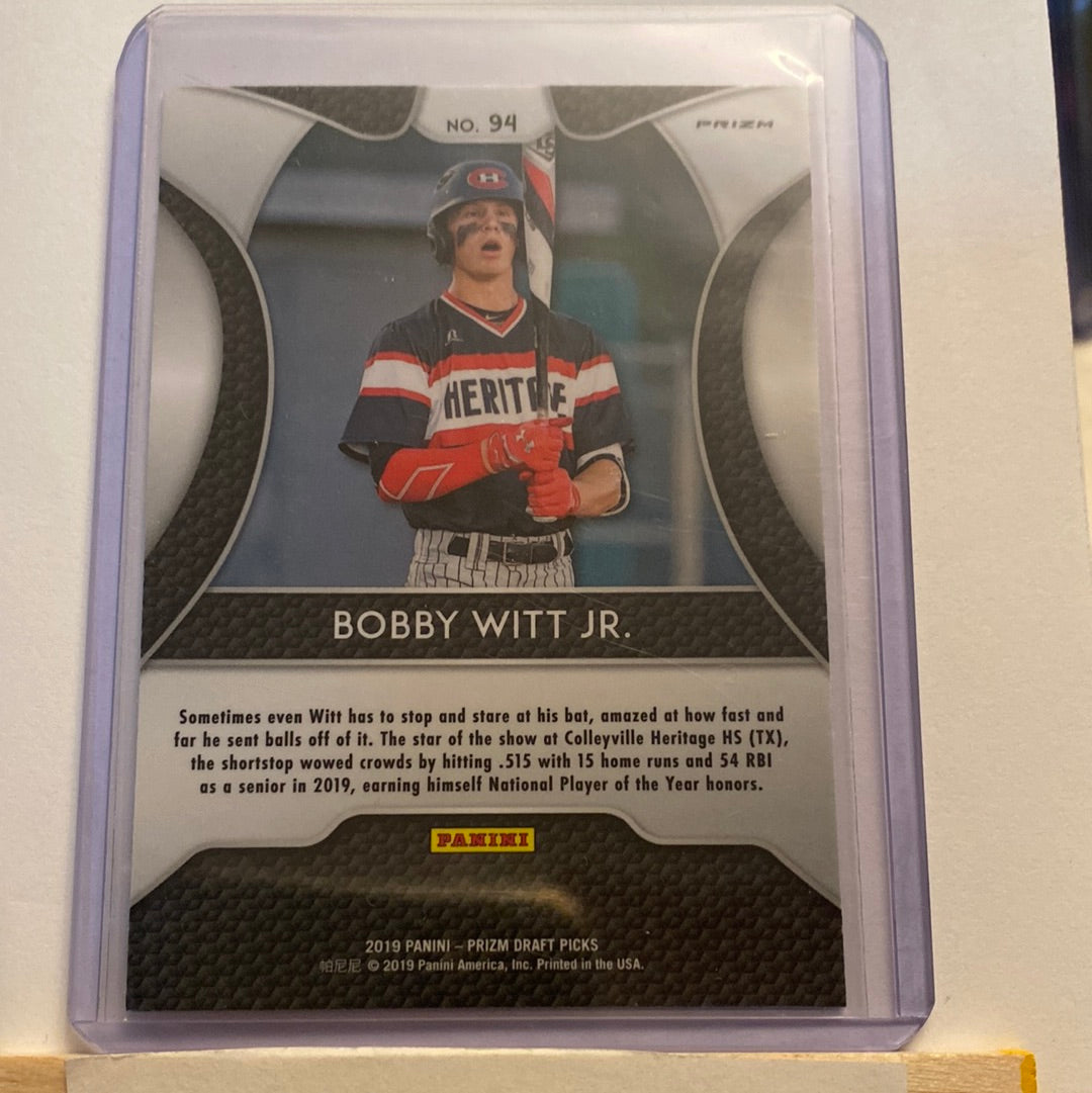 2019 Panini Prizm Draft Bobby Witt green Prizm trading card