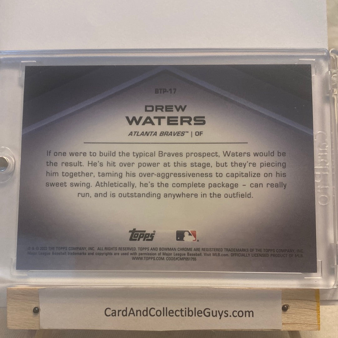 2022 Bowman Chrome Drew Waters Top 100 Green trading card