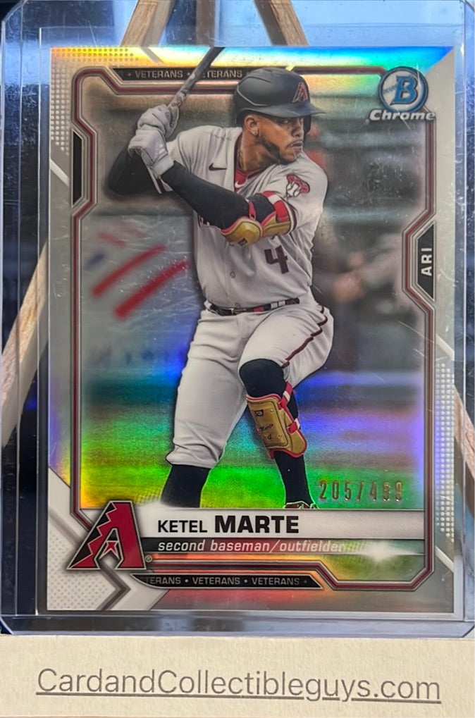 2021 Bowman Chrome Ketel Marte #48 205/499 Trading Cards