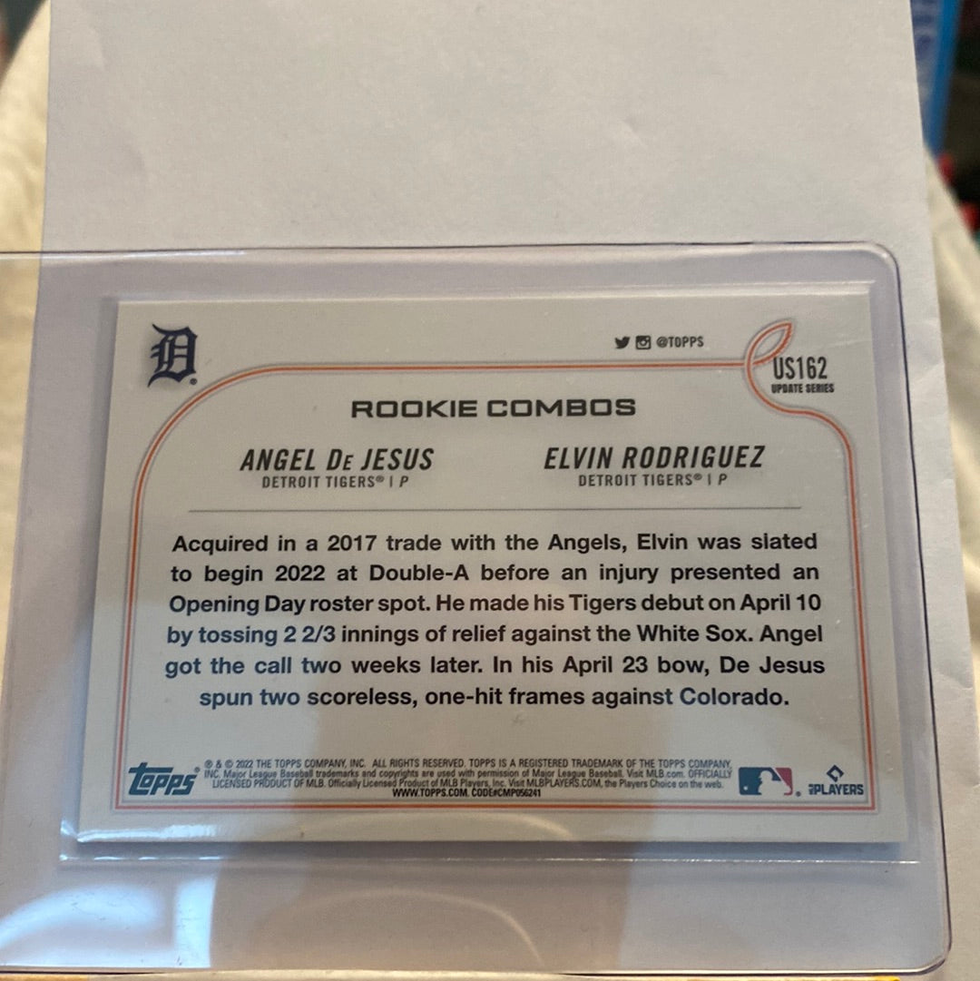 2022 Topps Updated DeJesus/Rodriguez rainbow foil trading card